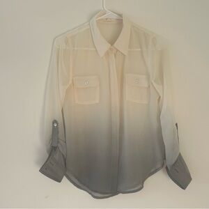 Pearl Cream Sheer Blouse